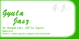 gyula jasz business card